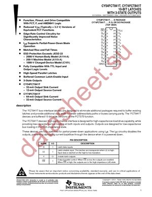 CY74FCT841CTQCT datasheet  